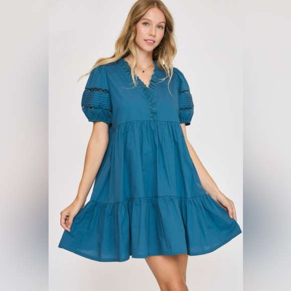 slim fit dress slacks Umgee Peace Applique Striped Short Sleeve Mini Dress Dusty Pink / S main image 0